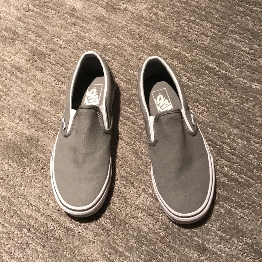 Grey slip on vans - ONLY WORN ONCE